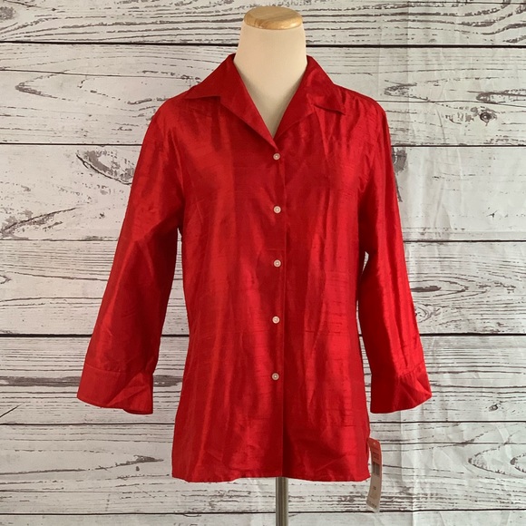 Ralph Lauren Tops - Ralph Lauren red silk blouse